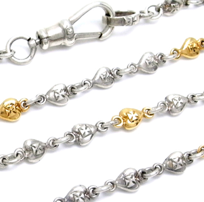 タイニー ハート クロス ネックレス チェーン